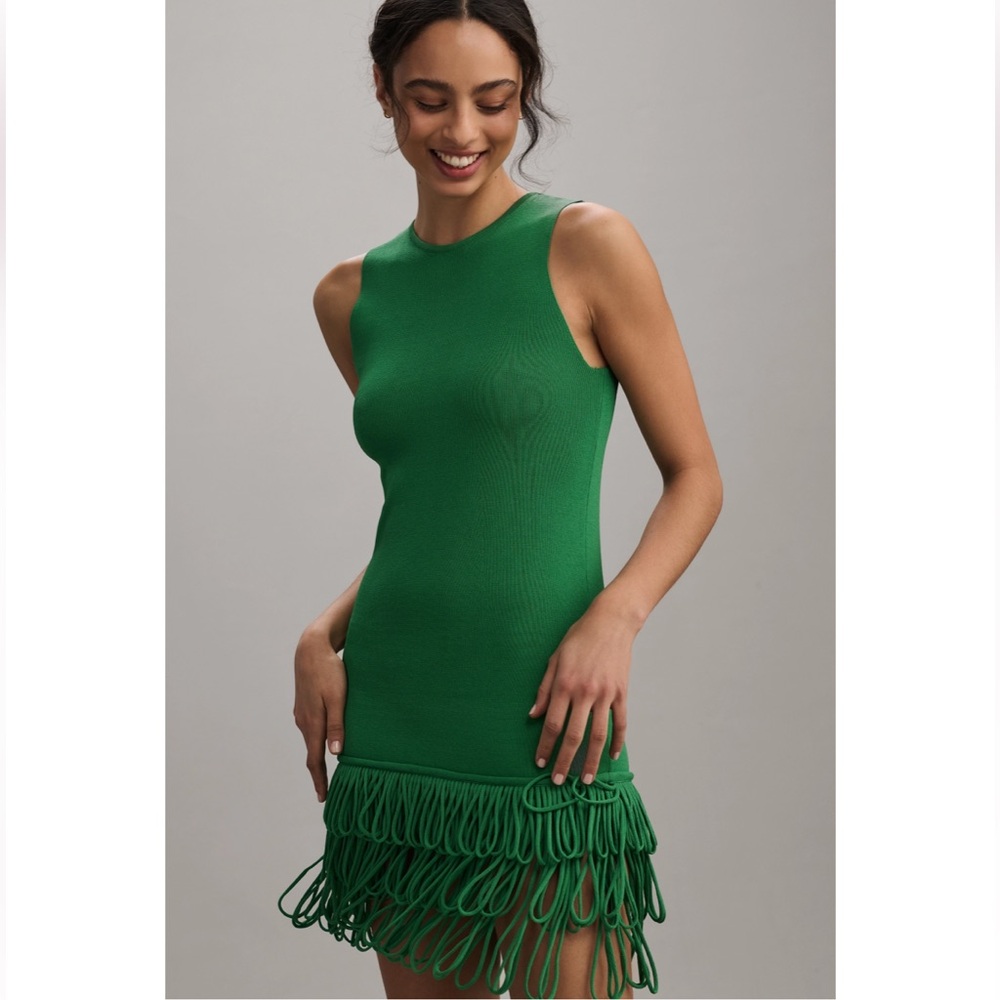 Simon Miller Women's Green Knit Mini Dress